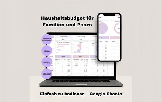 Budgetvorlage für Excel und Google Sheets (alle Währungen)